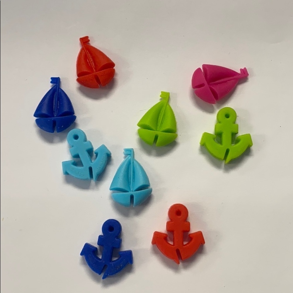 Sailboat and anchors drink markers